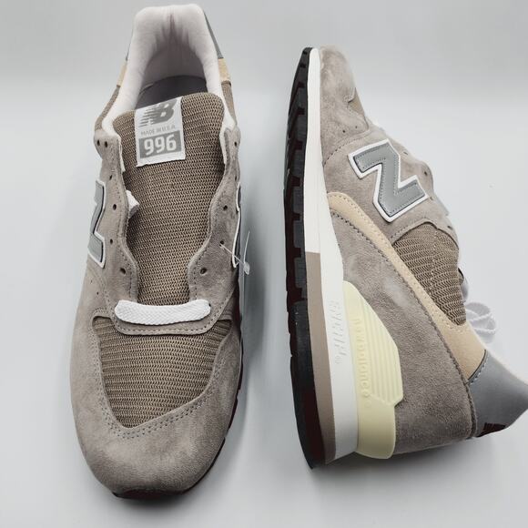 Mens Size 12 New Balance Running Shoes 996 Round Toe Suede Gray Silver U996GR main image 5